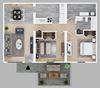 Two Bedroom One Bath Apartment